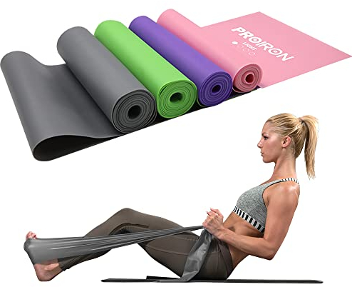 PROIRON Fitnessbänder, 2M fitnessband Widerstandsbänder, Rutschhemmende Gymnastikband, sportbänder Für Yoga Pilates Krafttraining und Physiotherapie