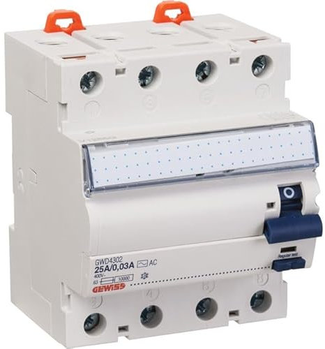 Interrupteur Différentiel ID 4P, 63A, Ac/0.03, 4m N.Gauche