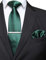 JEMYGINS Cravate Homme Vert Foncé en Soie Brillant Tissu doux Mariage et Pinces à cravate et Carre de poche Ensemble Compris boîte(2)
