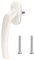 Premium Aluminium Fenstergriff Victory - Kunststoff Sockel, Farbe:Creme RAL 9001, Stiftlänge:45mm