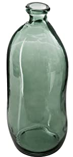 Atmosphera - Vase Dame Jeanne - Verre recyclé - Vert Kaki H35 cm
