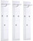 Lomadox Garderobenpaneel Wandgarderobe 3-teiliges Flurgarderoben Set Hochglanz weiß, B/H/T 130/153/23cm