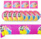 Qemsele Partygeschirr kindergeburtstag Set für Kinder, 1 Tischdecke Plastik + 20 Hochwertige Pappteller und 20 Servietten Party Set Partydekoration für den Kindergeburstag Thema Karneval (Princess)