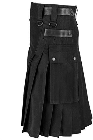 Kilt Rock Herren Vintage Kilt Schottland Gothic Röcke Hosen Schottische Kleidung Faltenrock Hosen Hosen Rock M Schwarz