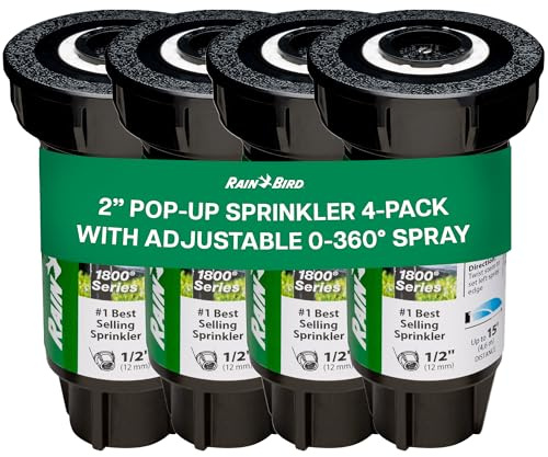 Rain Bird 1802FDSPRS Pressure Regulating (PRS) Professional Dual Spray Pop-Up Sprinkler, 360° Full Circle Pattern, 8' - 15' Spray Distance, 2 Pop-up Height