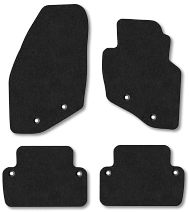 Volvo V70 (2000-2007) Carpet Car Mats | Black Edge Trim Tailored Fit Floor Mats Full Coverage Protection Accessories Easy Clean Anti Slip Made in the UK