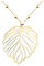 Sofia Milani - Damen Halskette 925 Silber - vergoldet/golden - Blatt Anhänger - N0396