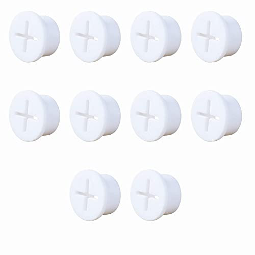 Paquet de 10 couvre-câbles en silicone flexible de 19 mm pour bureau et autres meubles