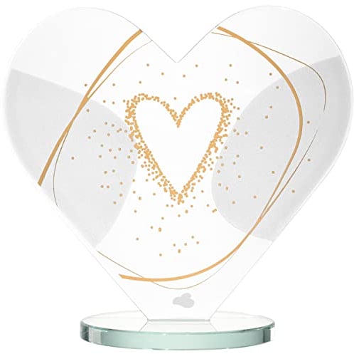 LEONARDO HOME Herzobjekt EMOZIONE 18,6 cm Herz, 022193, Glas, Mehrfarbig, 19 cm