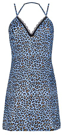 Obsessive Nadines Hemd & Tanga, Blau, S/M