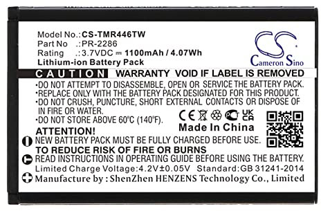 Cameron Sino Akku für Team TeCom-PS FreeNet, TeCom-PS PMR 446, TeCom-PS UHF-COM 450-470 MHz, TeCom-PS VHF-COM 136-174 MHz PN:Team PR-2286 1100mAh / 4.07Wh
