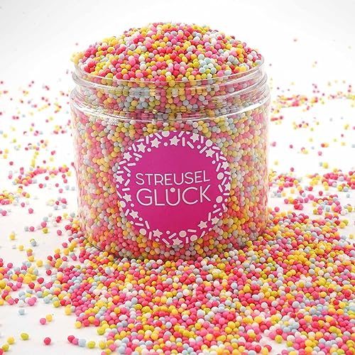 Streusel Glück Streusel Just Pure bunt 180g Nonpareilles Zuckerperlen Zuckestreusel Kindergeburtstag Weihnachten Tortendeko Cupcakes Muffins Christmas Kuchenstreusel Plätzchen Torte