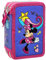 Clondo Minnie Astuccio Triplo Riempito, 44 Accessori Scuola, 3 Zip, 20 Centimetri