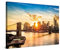 PICANOVA – Leinwandbild 120x80cm Manhattan New York City Sonnenuntergang – Leinwanddruck – Wandbild Kunstdruck Auf 2cm Holz-Keilrahmen Für Schlaf- Und Wohnzimmer Wanddekoration – Bild auf Leinwand