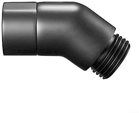 DAZZLEEX Handheld Shower Head Elbow Adapter, G1/2 Elbow Top Jet for Handheld Shower Angle Black Female Thread and Male Thread 135° Shower Arm Adapter