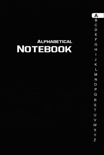 A-Z alphabetical notebook hardcover: notebook with alphabet tabs | Medium Lined-Journal Organizer with A-Z Tabs Printed.