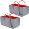 DuneDesign 2er Set: Schwerlast Shopping Bag Filz XXL - 50x25x25 Filztasche Groß - Kamintasche für Holz Tragetasche Kaminholz Korb - Auto Einkaufskorb Faltbar Einkaufstasche Filz Kaminholzkorb Modern