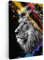 MuchoWow© Impression sur Toile Decoration Murale Peinture 80x120 cm Tableaux Decoratifs Muraux Déco Chambre Tableau Salon Lion - Graffiti - Animaux - Street art - Abstrait