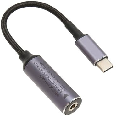 Haofy DC To Type C Cable, USB C To DC 2.5mm Adapter 100W Auto Identification 2.5x0.7mm for Phone PC