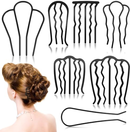 Ouligay 7Pcs Hair Combs Slides for Women Hair Fork Clip French Twist Hair Pin Vintage Hair Accessories for Women Girls