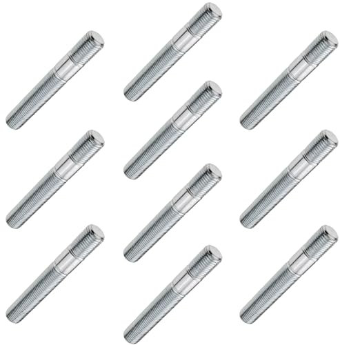 C CARBONADO Doppelgewindebolzen Stehbolzen Stiftschraube M12x1,25 80mm Radschraube Bolzen (10)