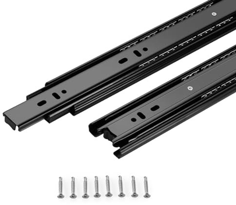 1 Paar Schubladenschiene 3 Falten Vollauszug Kugelführung - Küchenschränke Führungsschienen Seitliche Montage, Auszugsschienen Für Holz-Schubkästen, Schlafzimmer-Schubladenauszüge