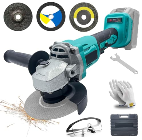 Akku-Winkelschleifer für Makita Akkus 18V, 100-125mm 8000RPM Akku-Winkelschleifer mit bürstenlosem Motor und Schleiftellerabdeckung (Akku nicht enthalten, Ladegerät nicht enthalten)