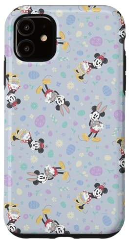 iPhone 11 Disney Mickey & Minnie Mouse Spring Flowers and Easter Eggs Case