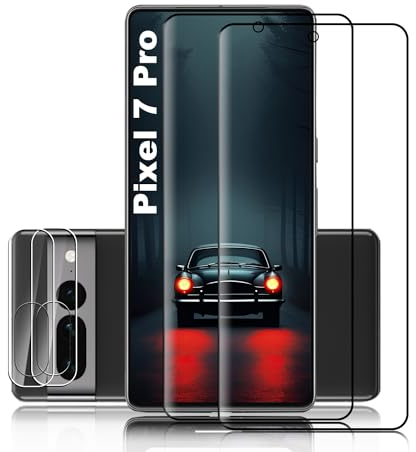 Saintiger Google Pixel 7 Pro Panzer Schutz Glas, [2 Stück] Displayschutzfolie, Kamera Schutzfolie, Fingerabdrucksensor Kompatible - HD Clear - Full Screen - HD Displayschutz für Google Pixel 7 Pro