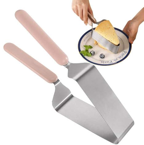 Taglierina divisore per torte, triangolare in acciaio inox, regolabile, con doppio manico, divisore per torte e dolci