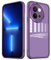 YUXING Funda para Vivo V40 Lite 5G Carcasa Transparente con Película Protectora de Lente Ultra Delgado Antichoque Bumper Slim Case - Púrpura