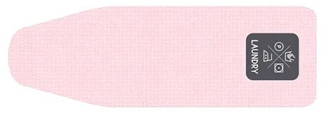 BÜGELBRETTBEZUG Muleton 140x50cm mit Zugkordel Schaumstoffpolsterung Anthrazit Grau Bügeltischbezug Vintage Look Bezug Bügelbrett Bügeltisch 2-Varianten (Rosa-19)