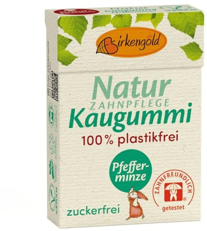 Birkengold Natur Kaugummi, Pfefferminze, 28g (2)