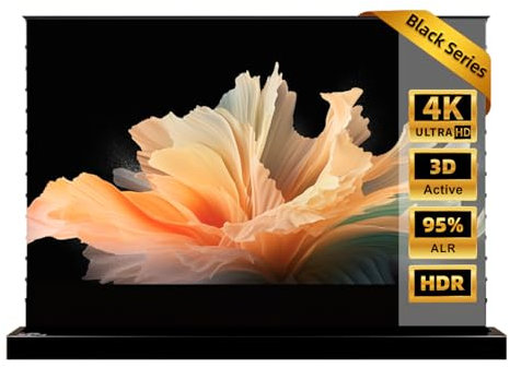 NothingProjector Beamer Leinwand, 100 Zoll Bodenstehend Ausziehbar Elektrisch, ALR CLR, 4K UHD Laser TV Bildschirm, Mobile Heimkino Tragbar, Screen für Ultrakurzdistanzprojektor