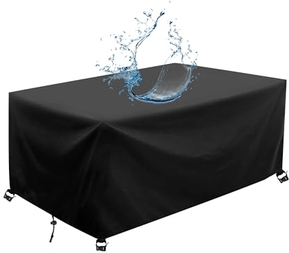 AJALGZ Gartenmöbel Abdeckung Rechteckig 150x90x60cm/LxWxH Wasserdicht Reißfest Schwerlast 420D Oxford Schutzhülle Gartenmöbel für Sofa, Tisch, Stühle, Gartentische Terrassenmöbel Abdeckung