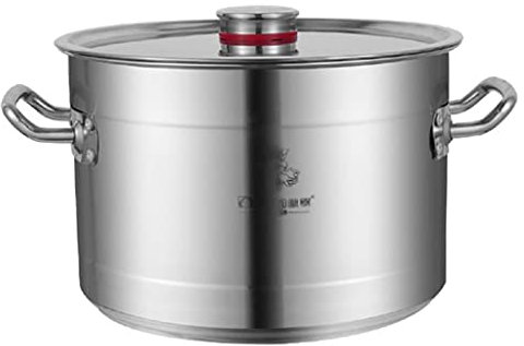 Kochtopf, Suppentopf Catering Gewerblicher/privater Dicker Edelstahl-Suppentopf mit Deckel für Gasherd/Induktionsherd Suppentopf