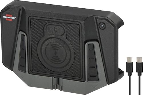 Brennenstuhl Professional Wireless Charging Pad WCP (Induktive Ladestation 10W mit Handyhalter, montierbar, Magnete an der Rückseite, inkl. USB C Kabel)