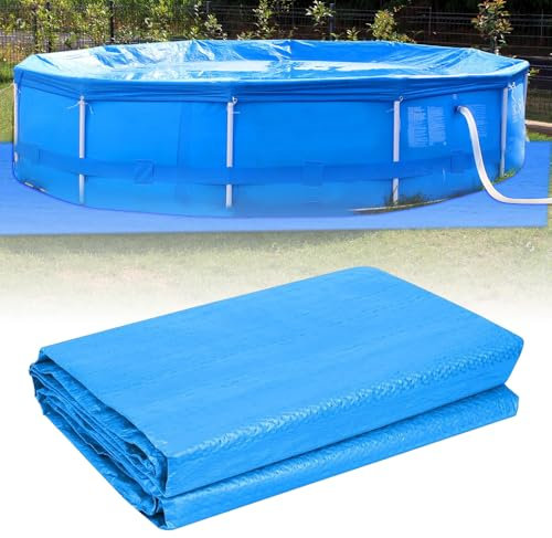mizikuu Pool Bodenplane Rechteckig, 274 x 274cm Poolunterlage für Aufblasbare Swimmingpools Bodenschutzplane Pool Unterlegeplane für Aufstellpools Faltbarer Pool Unterlegmatte Pool Ground Cloth