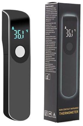 Lvozize Thermomètre Frontal pour Bébé et Adultes - Infrarouge sans Contact avec LCD, Affichage Instantané et Alarme de Fièvre pour Nouveau-né