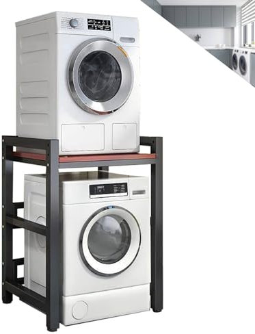 Stapelbares Waschtrockner-Set – Verstellbares, platzsparendes Gestell für Frontlader-Maschinen, 400 kg Kapazität, perfekt für Waschküchen, maximiert die Speichereffizienz