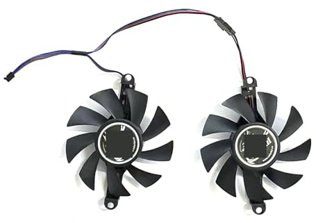 SHANGYG 75MM 4PIN P106-100 für GTX 1050 TI GPU-Lüfter, für Colorful für GeForce 1060 1050TI 960 950 Grafikkarten-Lüfter(Round Hole)