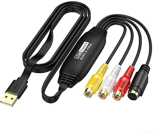 Analogico a Digital Video Grabber per VHS VCR per mini DV Cassette al convertitore USB con software (testa femmina AV)