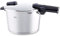 Fissler Vitaquick/Induktions-Schnellkochtopf (6 L, Ø 22 cm) Edelstahl-Dampfkochtopf, 2 Garstufen, stapelbar, Silber
