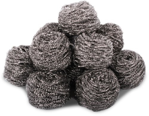 10 Pack of Heavy Duty Stainless Steel Scourers - 40grams Each. Ideal for Kitchens, Barbecues, Paint Removal and Heavy Duty Cleaning Applications