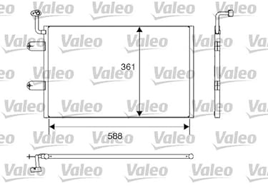 Valeo Kondensator, Klimaanlage 817245 | Kompatibel mit: SEAT CORDOBA, CORDOBA Vario, IBIZA II