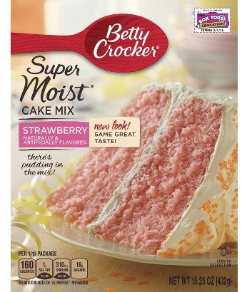 Betty Crocker Super Moist Cake Mix, Strawberry, 15.25 Oz (Pack of 4)