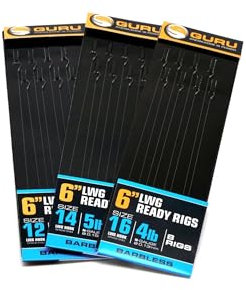 Guru 6 Pole Rigs Ready Tied Hooklength All Patterns and Sizes: LWGS Size 20