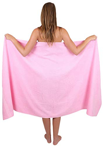 Betz Badetuch groß XXL Größe 100 x 200 cm Badetücher Saunatuch Palermo 100% Baumwolle Farbe Rosé