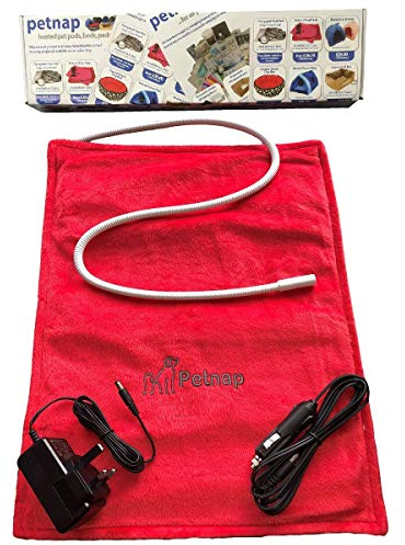Pet Heat Pad - Dog Heated Mat - Cat Heated Pad - Heated Bed Mat 33cm x 44cm (12v)