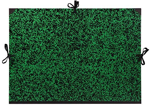 Clairefontaine 33000C - Zeichenmappe Annonay, mit Bändern ohne Klappen, Rücken 30 mm, DIN B2 (Innen: 51,5 x 72,8 cm, Außen: 61 x 76 cm) Grün, 1 Stück